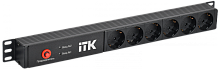 ITK PDU с АВР 6 розеток Schuko 1U без шнура 2 вх. C14 | код PH30-06D-41 | ITK by IEK