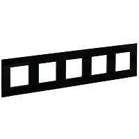 SKANDY Рамка 5-мест. SK-F25Bl стекло черн. IEK | код SK-M52-G-K02 | IEK
