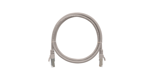 Коммутационный шнур NIKOMAX F/UTP 4 пары, Кат.5е (Класс D), 100МГц, 2хRJ45/8P8C, T568B, заливной, с защитой защелки, многожильный, BC (чистая медь), 26AWG (7х0,165мм), PVC нг(А), серый, 0,15м | код NMC-PC4SD55B-001-GY | NIKOMAX
