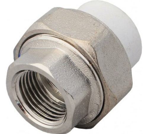 Муфта разъемная 32 х 1' ВР полипропиленовая PPR серая | код 10155025Г | VALFEX