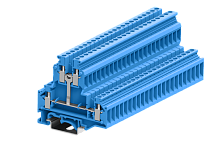 305922-PV Клемма UKD 4-контактная винтовая 2-уровневая с перемычкой, сеч. 4мм2, син., шт | код 305922-PV | SUPU