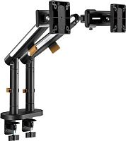 Кронштейн для мониторов Ultramounts UM727B черный 17-32 макс.9кг крепление к столешнице поворот и наклон | код 2003218 | ULTRAMOUNTS