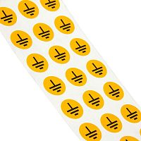 Знак "Заземление", полиэстер. Диаметр 40мм, круг.Упаковка - 500шт. | код SL-D40-PE-UV | DKC