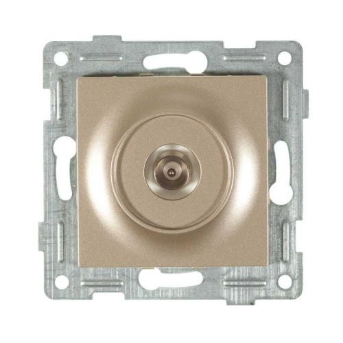 Розетка антенная Ugra, механизм, одинарный, шампань | код С11А1-027 | GUSI ELECTRIC Розетка антенная Ugra, механизм, одинарный, шампань | код С11А1-027 | GUSI ELECTRIC