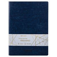 Тетрадь 60 л. в клетку обложка гладкий кожзам, сшивка, B5 (179х250мм), ТЕМНО-СИНИЙ, BRAUBERG VIVA, 403897 | код 403897 | BRAUBERG