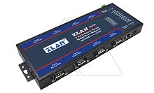 Преобразователь интерфейсов ZLAN5843A, RS-232/485 в Ethernet, 8xRS-232/485, Modbus Gateway, 24VDC | код ZLAN5843A | ZLAN