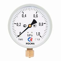 Манометр М2 радиальный ТМ-510Р.00 0...0.6 МРа 1/2' кл.1.5.,цвет-серый | код 00000006817 | РОСМА