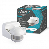 Датчик движения инфракрасный ДД 09Б 1200Вт 180 гр.12м IP44 белый NEOX | код 4690612053349 | NEOX