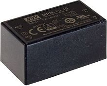 Источник питания AC-DC, 10Вт, вход 80...264В AC 47...440 Гц, выход 5В/2А, изоляция 4000В AC, в кожухе 45.7х25.4х21.5мм, -40...+85C | код MPM-10-5 | MeanWell