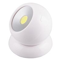 Светильник светодиодный 3w поворотный белый | код 23380 | Feron