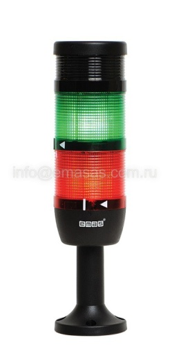 Сигнальная колонна 70 мм, красная, зеленая 220 В, светодиод LED, зуммер. | код IK72L220ZM01 | EMAS Сигнальная колонна 70 мм, красная, зеленая 220 В, светодиод LED, зуммер. | код IK72L220ZM01 | EMAS