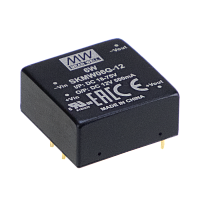 Источник питания DC-DC, 6Вт, вход 48В (18…75В), потребление без/под нагр. 6мА/155мА, выход 24В/0.25А, ёмкостная нагр. макс. 100мкф, изоляция 1500В DC, в корпусе 25.4х25.4х11.7мм, -40С…+85С | код SKMW06G-24 | MeanWell