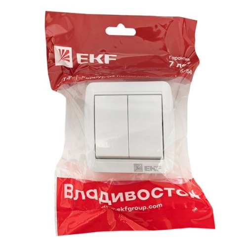 Владивосток Выключатель 2-кл, 10А IP54 бел, PROxima | код EQR16-023-30-54 | EKF фото 4