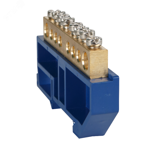 Шина нулевая с изолятором OptiKit BB-D-N-DIN-22-6х9-синий | код 277850 | КЭАЗ