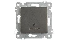 Rita - Переключатель с подсветкой, пруж. зажимы, дымчатый | код 2200-416-0195 | Mutlusan
