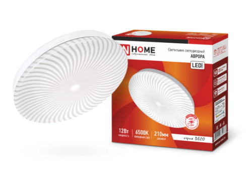 Светильник светодиодный серии DECO 12Вт 230В 6500К 780лм 210х50мм АВРОРА IN HOME | код 4690612037356 | IN HOME Светильник светодиодный серии DECO 12Вт 230В 6500К 780лм 210х50мм АВРОРА IN HOME | код 4690612037356 | IN HOME
