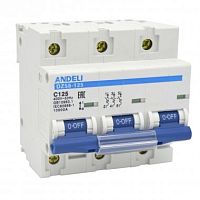 Автоматический выключатель DZ58-125 3P 63A 6KA х-ка (8-12In) (ANDELI) | код ADL01-639 | ANDELI