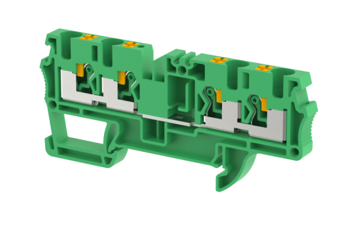 Клемма проходная PUSH-IN 4 мм2, на 4 подключения, зеленая PQ4-2x2-GREEN | код 3103060003 | Elmex Клемма проходная PUSH-IN 4 мм2, на 4 подключения, зеленая PQ4-2x2-GREEN | код 3103060003 | Elmex