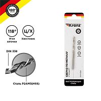 Сверло по металлу 4.0мм HSS DIN 338 (уп.1шт) KR-91-0560 Kranz