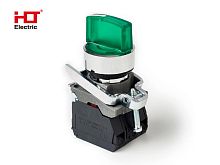 Переключатель XB4-BK2365 на 3 положения зеленый с подсветкой с фиксацией 1NO+1NC, 24V AC/DC, IP65 HLT | код 085-14-230 | HLT