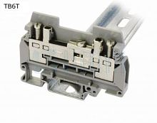 Клемма винтовая измерительная с ползунковым размыкателем 6 мм2, серая | код TB6T | ПРОВЕНТО