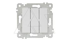 Rita - Выключатель трехклавишный, пруж. зажимы, белый | код 2200-409-0101 | Mutlusan