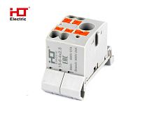 Распределительный Блок ПНК-15 вводной провод 6 мм2 /отходящие провода 4x2.5мм2 крепление F-NS35 HLT | код 081-27-013 | HLT