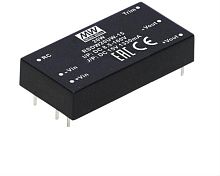 Источник питания DC-DC, 20Вт, вход 8,5…160В DC, потребление без/под нагр. 8мА/312мА, выход 15В/1330мА, КПД 89%, ёмкостная нагр. макс. 2200мкф, изоляция 3000В AC, в корпусе 50,8х25,4х10,2мм, -40…+95С | код RSDW20UW-15 | MeanWell