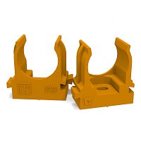 Крепеж-клипса для труб для прямого монтажа оранжевая d20 мм (100шт/1100шт уп/кор) Промрукав | код PR13.0152 | ПРОМРУКАВ