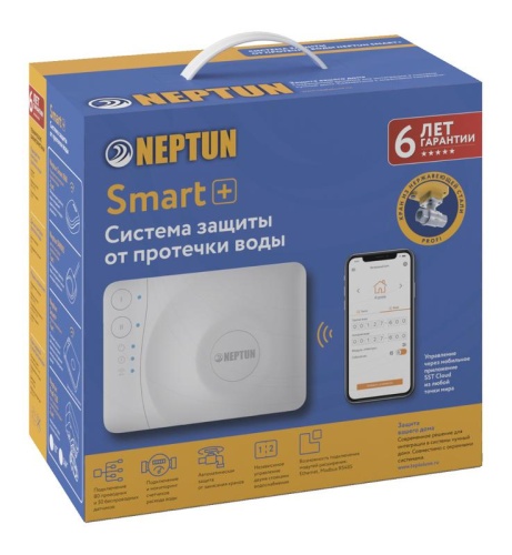 Система контроля протечки воды Profi Smart+ 1/2 Tuya | код. 100035900800 | Neptun