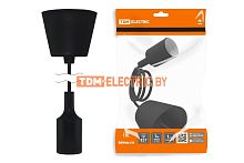 Патрон пластиковый Е27 с подвесом 1 м, черный TDM | код SQ0335-0062 | TDM