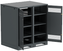 ITK LINEA B Шкаф (пустой) 1350х1200мм дверь двуст. мет. чер. | код LB05-13H29-2M | ITK by IEK