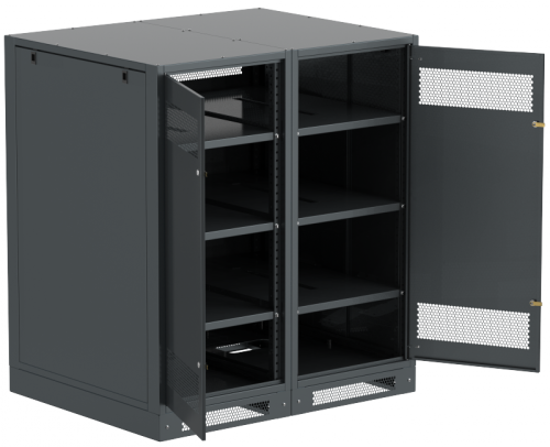 ITK LINEA B Шкаф (пустой) 1350х1200мм дверь двуст. мет. чер. | код LB05-13H29-2M | ITK by IEK