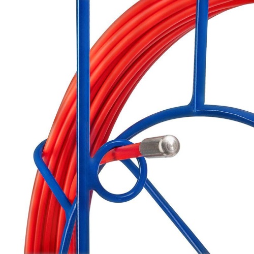 Протяжка кабельная (УЗК в напольной катушке), стеклопруток, d 6,0 мм, 30 м, красная | код 47-2030 | REXANT фото 3