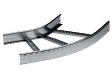 Угол горизонтальный 45 градусов 50x600 R-600 в комплекте с крепежными элементами и соединительными пластинами, необходимыми для монтажа, горячеоцинкованный | код LC0566KHDZ | DKC