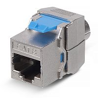 Cabeus KJ-RJ45-Cat.8-SH-180-Toolless Вставка Keystone Jack RJ-45(8P8C), 180 градусов, категория 8, полный экран, без инструмента Toolless | код 10069c | Cabeus