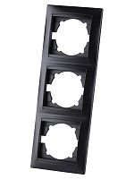 Рамка 3-х постовая вертикальная графит Лама TDM | код SQ1815-0634 | TDM