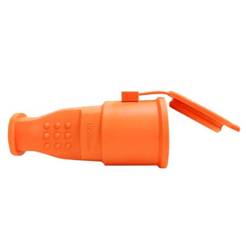 Разъем штепсельный UNIVersal с/з каучук с заглушкой 16А 250В IP44 оранжевый (еврослот) | код 3038 | Universal фото 2 Разъем штепсельный UNIVersal с/з каучук с заглушкой 16А 250В IP44 оранжевый (еврослот) | код 3038 | Universal фото 2