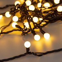 Гирлянда светодиодная декоративная ARD-BALL-CLASSIC-D13-10000-BLACK-100LED WARM (230V, 7W) (ARDCL, IP65) | код 25572 | Arlight