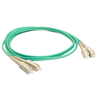 Патч-корд оптический LANMASTER, дуплексный, SC/PC-SC/PC, OM3, LSZH, 15 м | код LAN-2SC-2SC/OM3-15 | LANMASTER