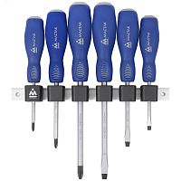 Набор силовых отверток с держателем 6 предметов | код 04-6GRB | Мастак