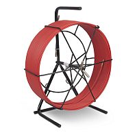 Cabeus Pull-M3-6-40m Устройство для протяжки кабеля в стояках и трубах межэтажных конструкций мини УЗК в металлической кассете с держателем тип №3, 40м (диаметр стеклопрутка 6 мм) | код 9921c | Cabeus