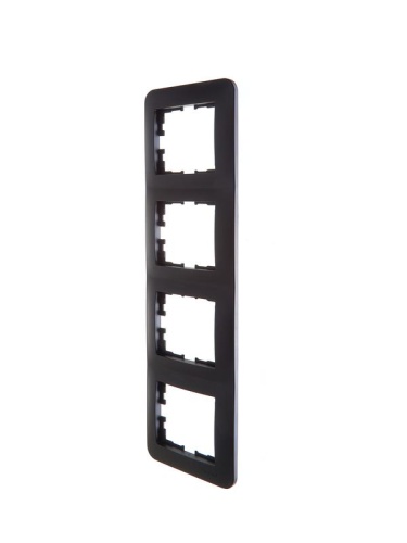 Рамка 4-м ASTI вертикал. черн. бархат LEZARD 7081-4200-154 фото 3