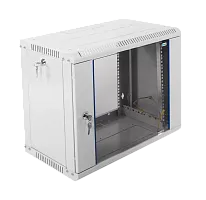 Шкаф телекоммуникационный настенный разборный 9U (600х350) дверь стекло | код. ШРН-Э-9.350 | ЦМО