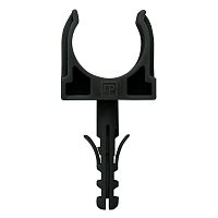 Крепеж-клипса с дюбелем черная d32 мм в малой упаковке (10шт/450шт уп/кор) Промрукав | код PR13.0306 | ПРОМРУКАВ