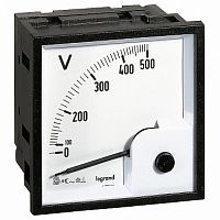 Вольтметр щитовой Legrand XL? 500В AC/DC, аналоговый, кл.т. 1,5 |  код. 014661 |  Legrand