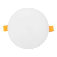 Светодиодный встраиваемый даунлайт безрамочный ДВО 1106 круглый 18Вт 6500K IP20 LUMA EKF | код DLL-1106-R-18-6500 | EKF