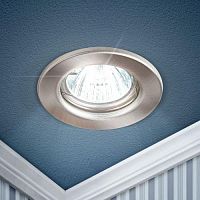 Светильник ST1 SN 50Вт MR16 12В точечный штампован. сатин никель ЭРА C0043800