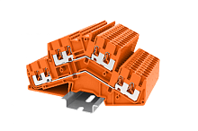 TPDS2.5-4-OG Клемма TP 2-2 проходная 2-уровневая угловая, сеч.2.5мм2, оранж., шт | код TPDS2.5-4-OG | SUPU