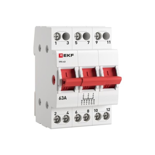 Переключатель трехпозиционный ТПС-63 3P 63А PROxima | код TPS363 | EKF фото 2 Переключатель трехпозиционный ТПС-63 3P 63А PROxima | код TPS363 | EKF фото 2